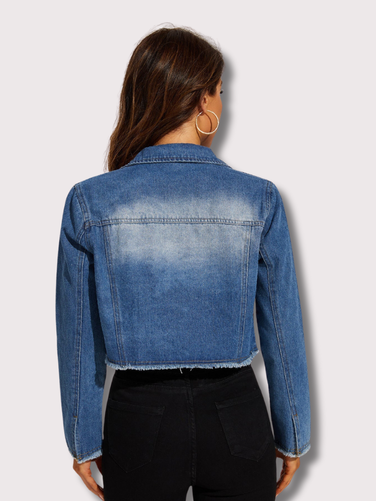Lillymoda | Amber Gekürzte Denim-Jacke