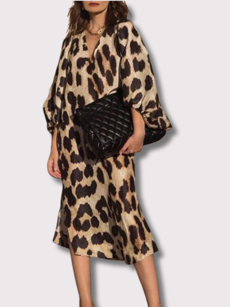 Lillymoda | Halle Leoparden-Midikleid