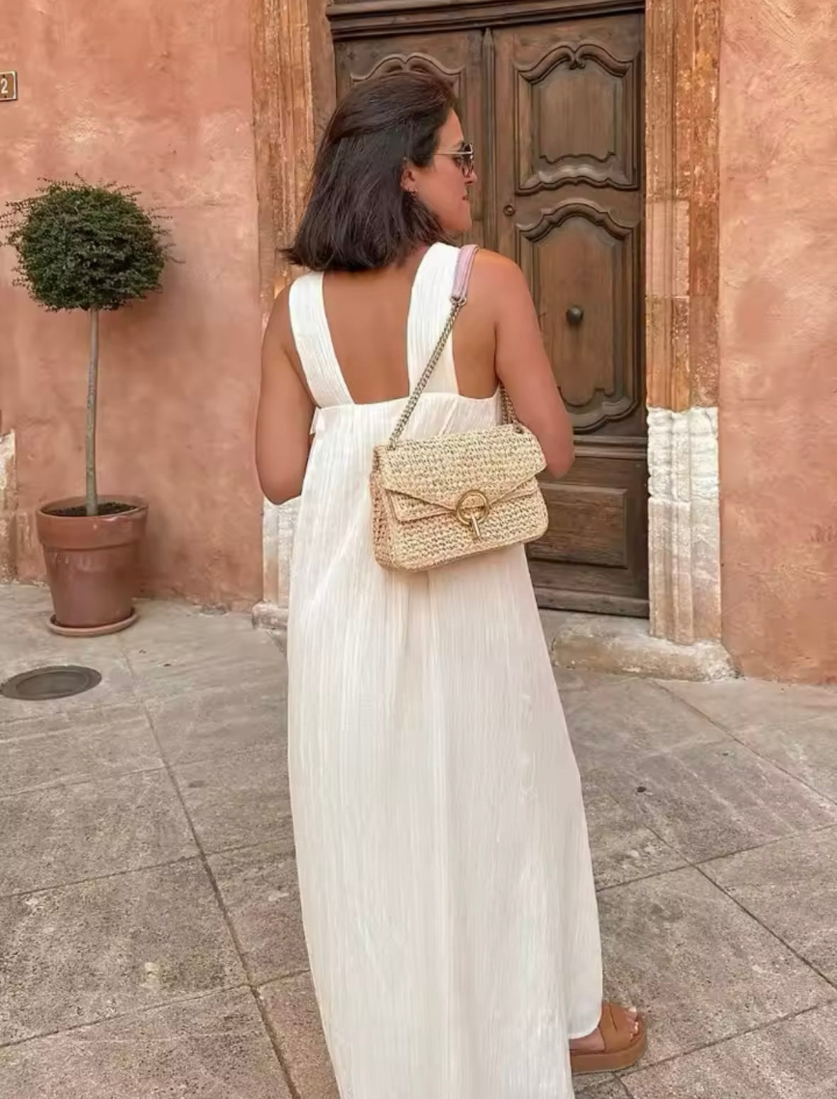 Maxikleid Neckholder Elegant Fließend Sommerlook – Alisena