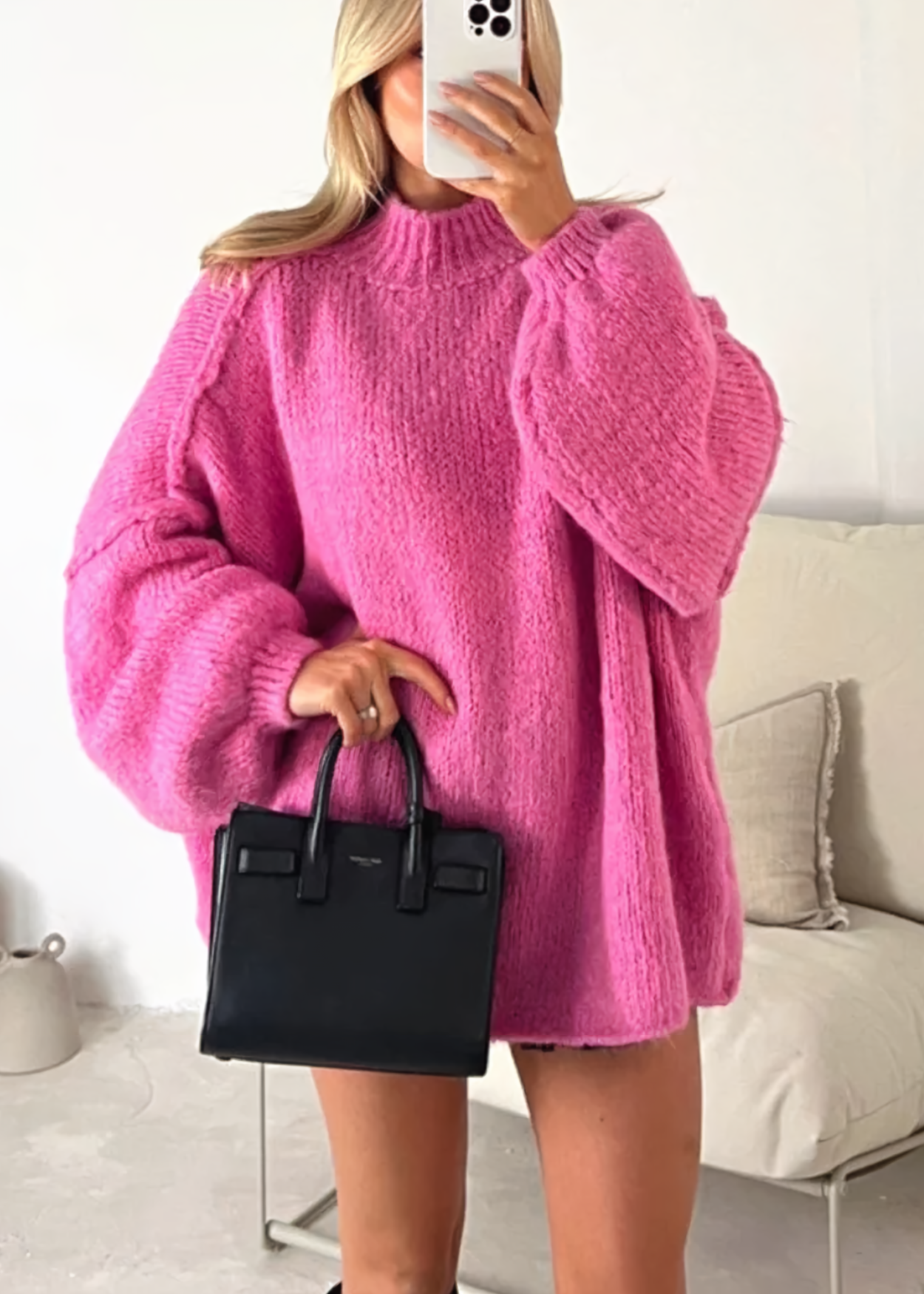Lillymoda | Briley - Übergroßer Pullover mit O-Ausschnitt aus Strick