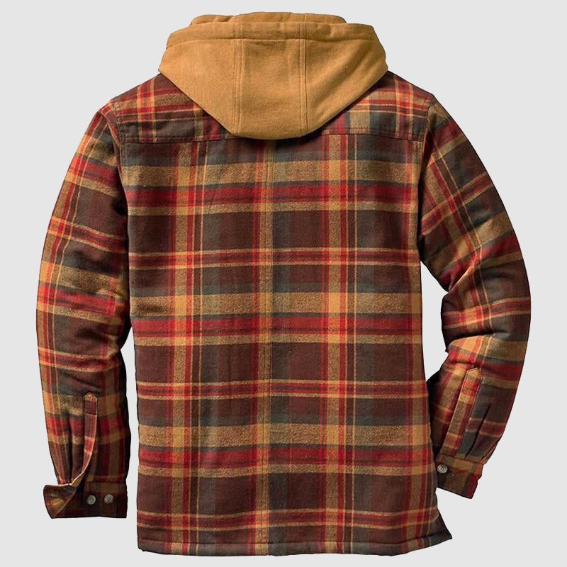 Karojacke – gesteppte Herren-Herbstjacke mit Kapuze