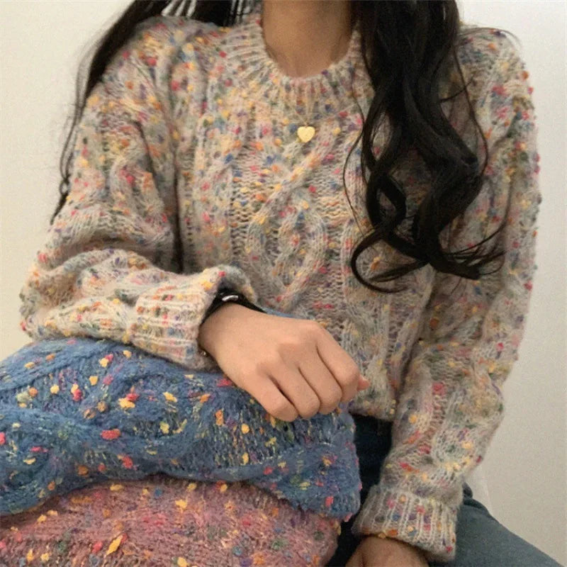 Lillymoda | Adelynn - Lässiger Pullover aus Grobem Garn