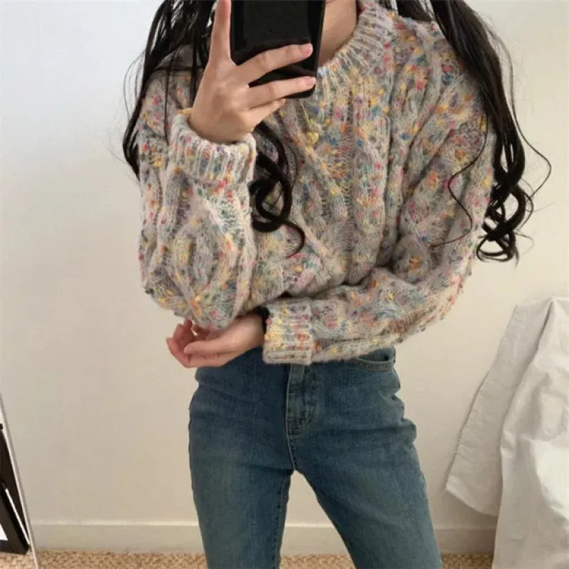 Lillymoda | Adelynn - Lässiger Pullover aus Grobem Garn