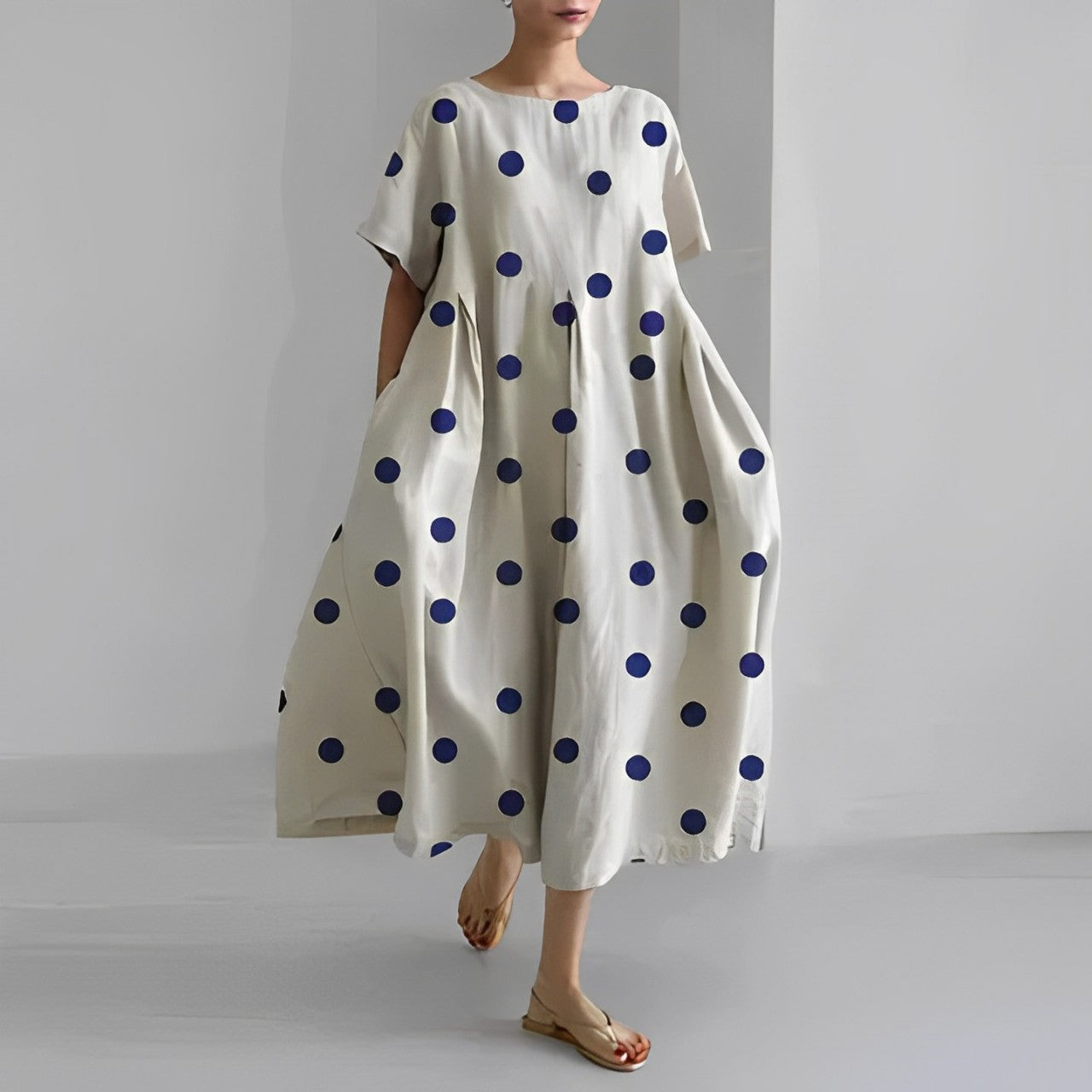 Boho Blumenkleid Damen Baumwolle Elegant Lang – Kerstin
