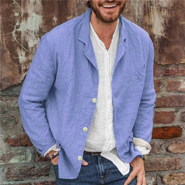 Leinenblazer | Leichtgewicht | Lockere Passform | Leinenjacke | Herrenbekleidung
