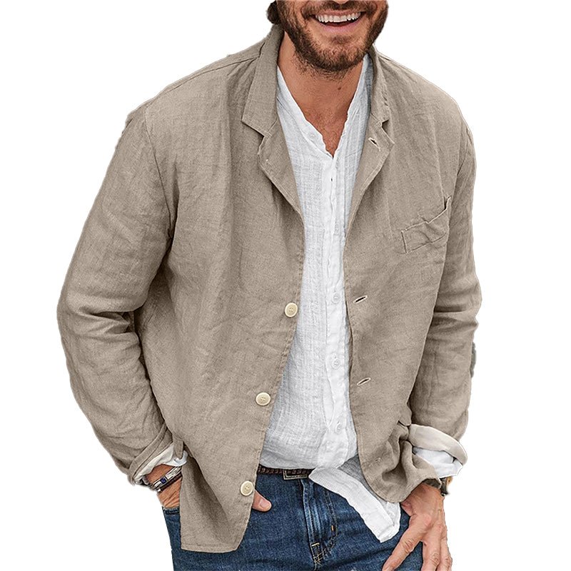 Leinenblazer | Leichtgewicht | Lockere Passform | Leinenjacke | Herrenbekleidung