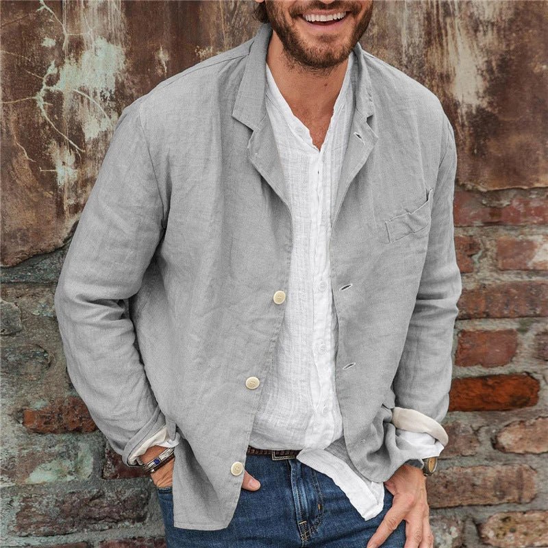 Leinenblazer | Leichtgewicht | Lockere Passform | Leinenjacke | Herrenbekleidung