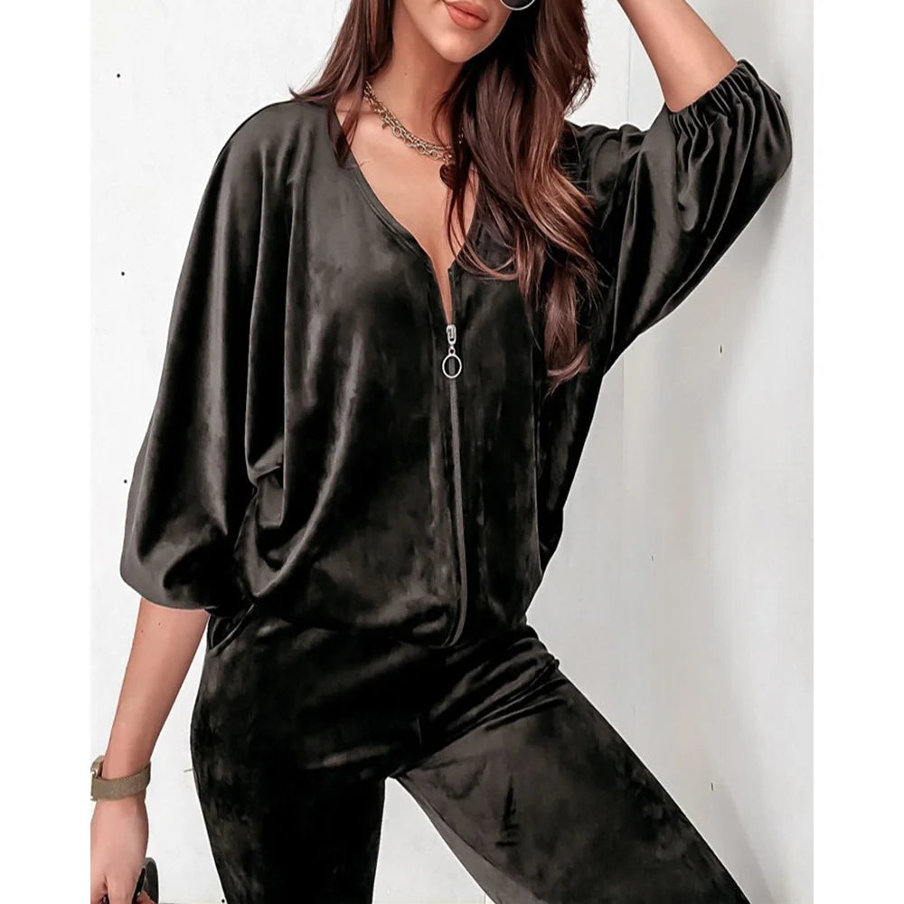 Izabella - Eleganter Samt-Lounge-Anzug