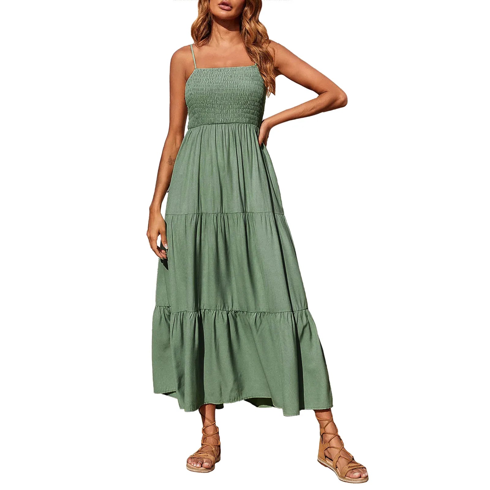 Lillymoda | Charlee - Gesmoktes Maxikleid im Lagenlook