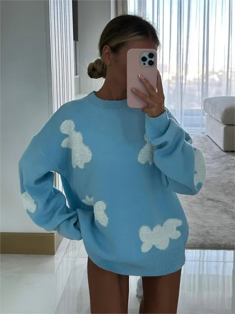 Lillymoda | Emmalyn - Gesticktes Herz Pullover Gestrickt