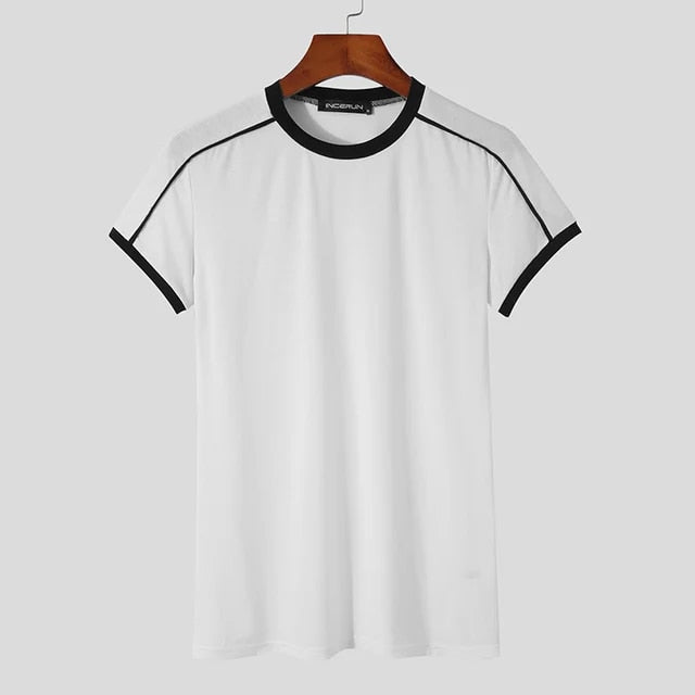 Marco - Patchwork T-Shirt mit Rundhalsausschnitt