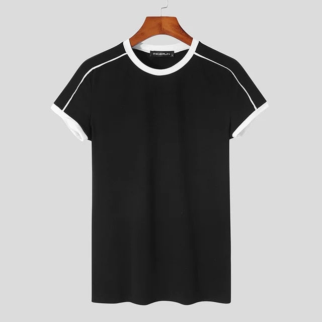 Marco - Patchwork T-Shirt mit Rundhalsausschnitt