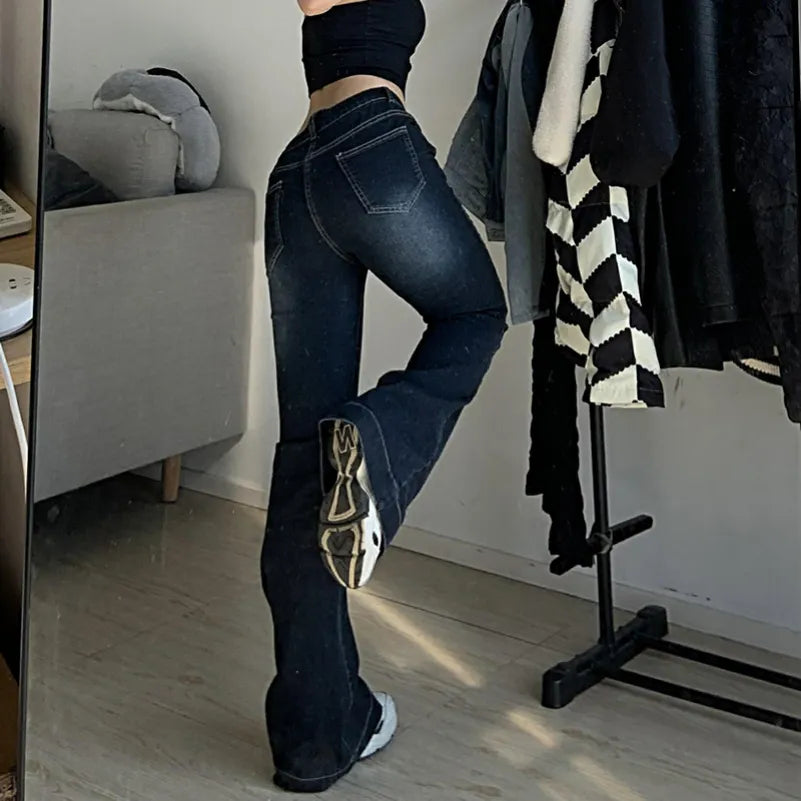Perpetua - Flare Jeans in Vintage-Optik mit niedriger Taille