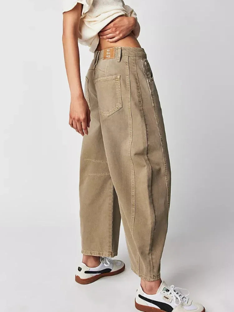 Weit geschnittene, lässige Denim-Hose