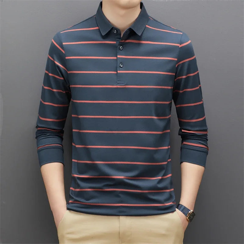 Darcy - Freizeit-Langarm-Poloshirt für Herren