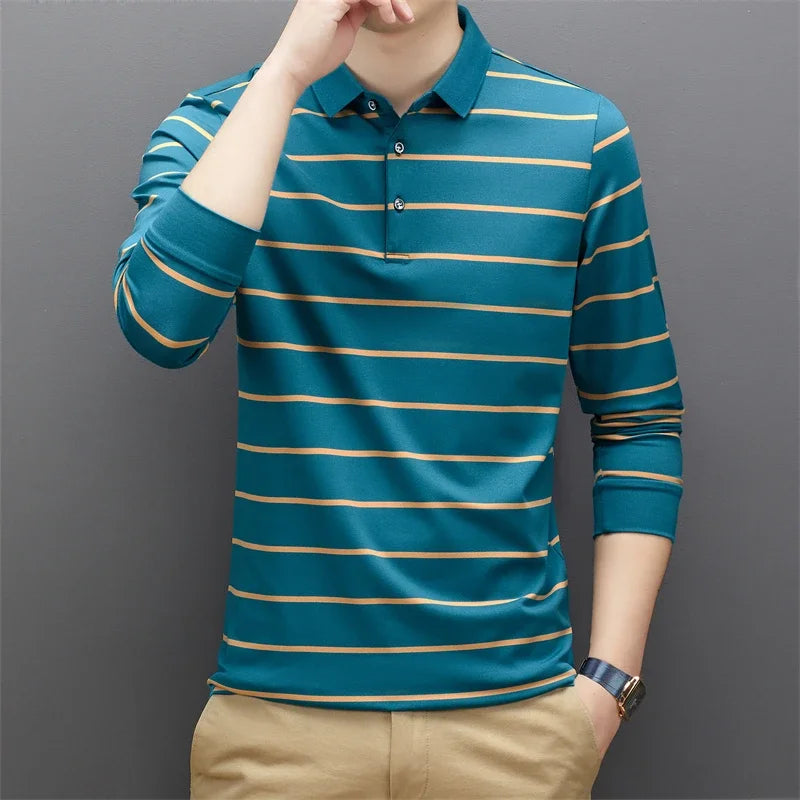 Darcy - Freizeit-Langarm-Poloshirt für Herren