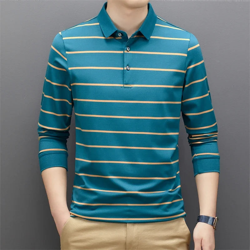 Darcy - Freizeit-Langarm-Poloshirt für Herren