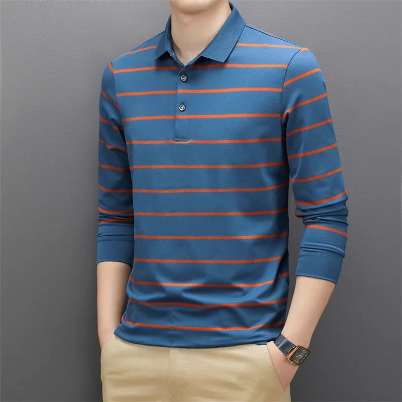 Darcy - Freizeit-Langarm-Poloshirt für Herren