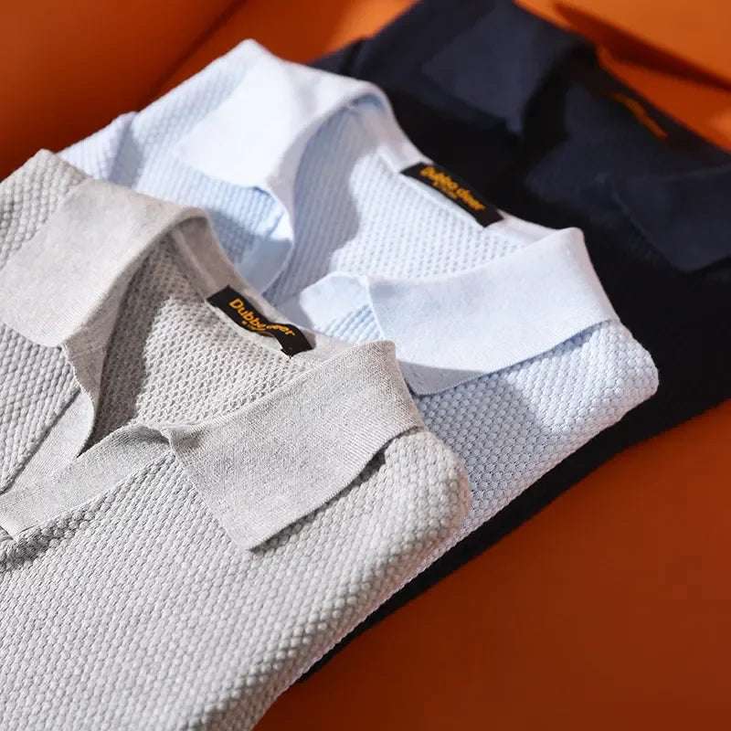 Henry - Poloshirt für Herren in Strickoptik