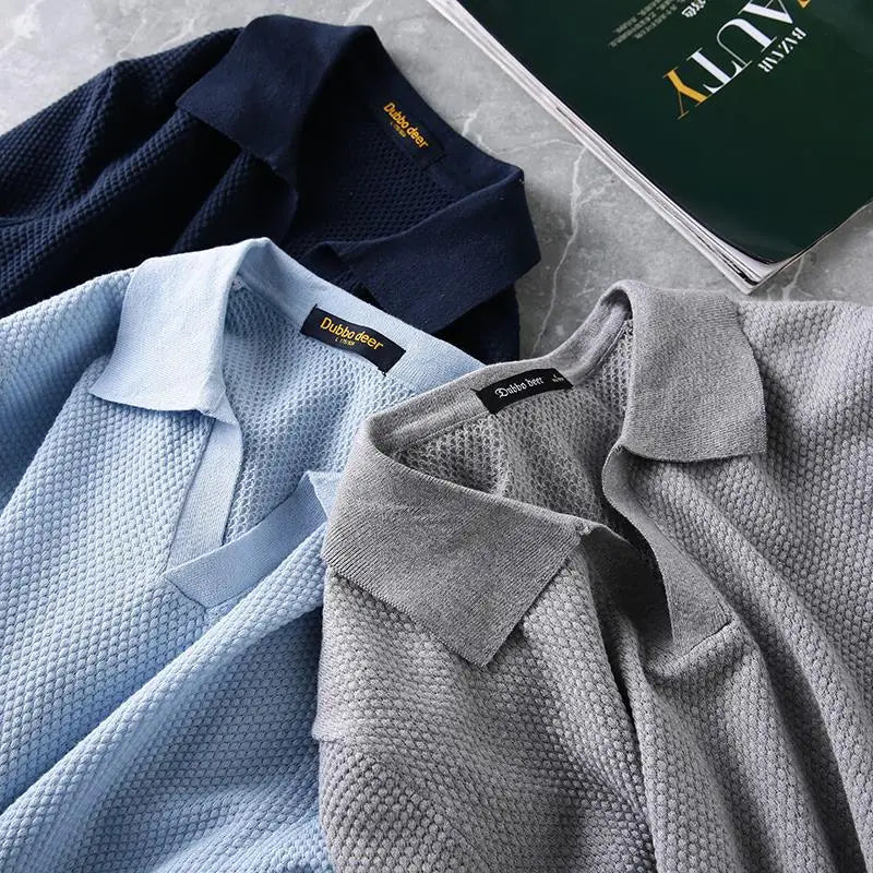Henry - Poloshirt für Herren in Strickoptik