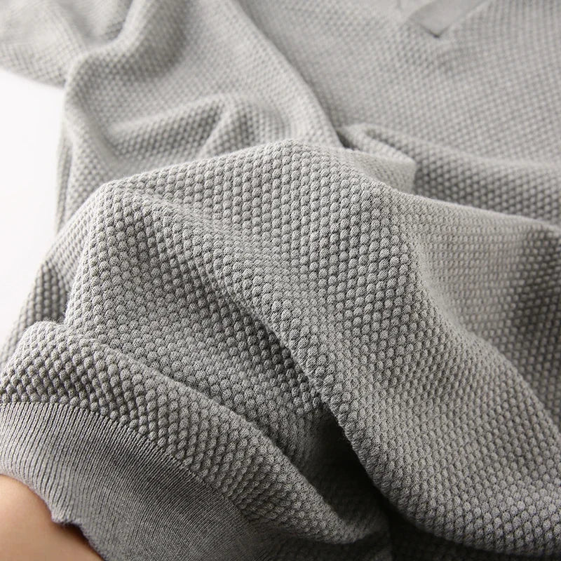 Henry - Poloshirt für Herren in Strickoptik