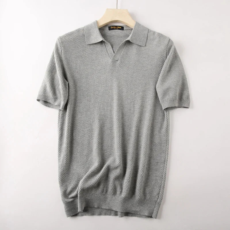 Henry - Poloshirt für Herren in Strickoptik