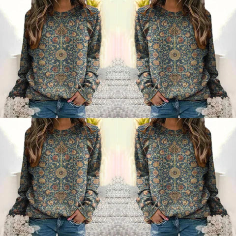 Ludmila - Eleganter Pullover mit floralem Muster