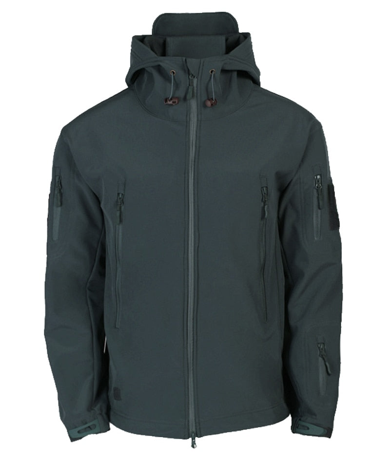 Outdoor-Jacke – Wasserdichte Windjacke mit Kapuze und Fleecefutter für Herren