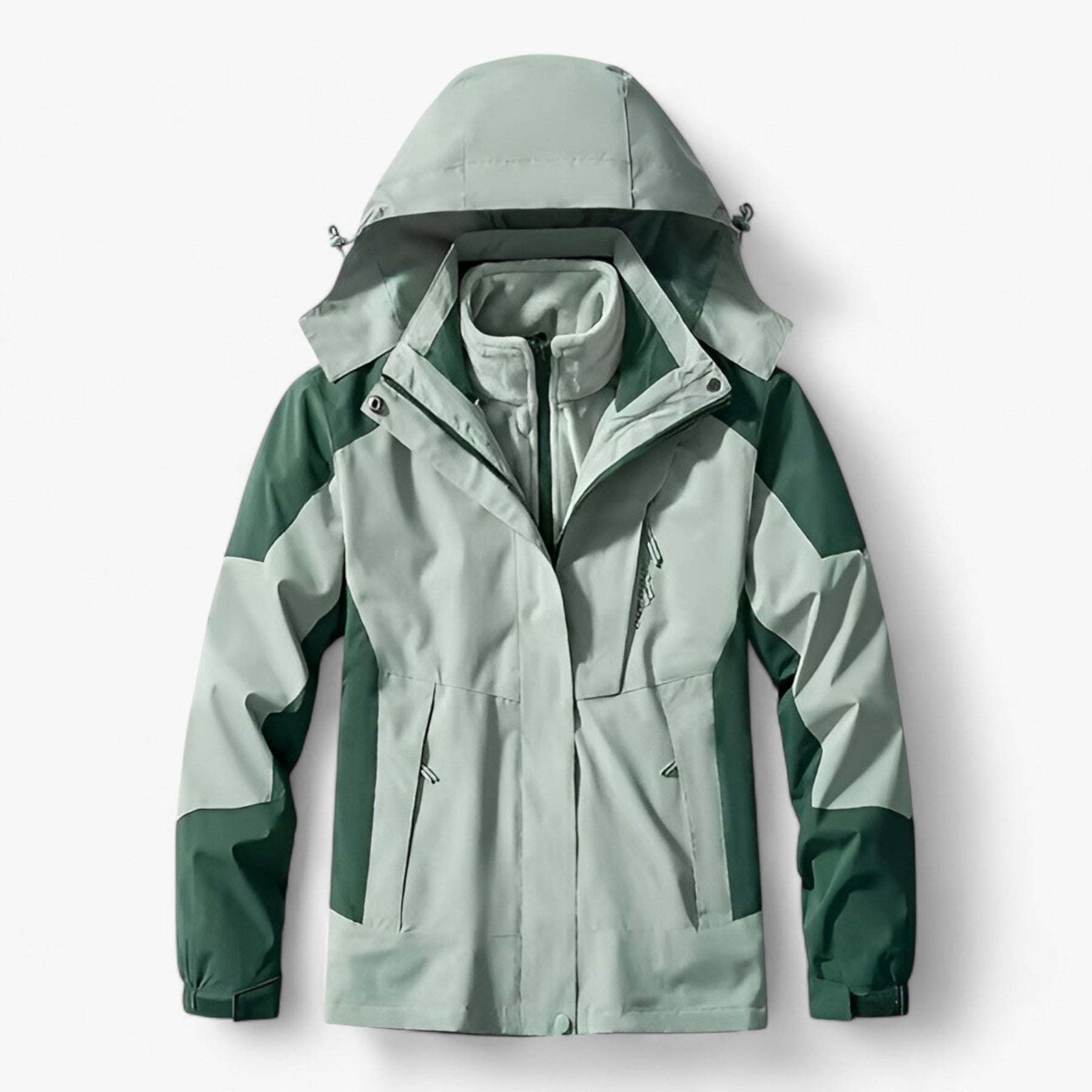 Outdoor-Jacke – mit Kapuze – mit Fleece gefüttert – wasserdichte Jacke – Herrenjacke