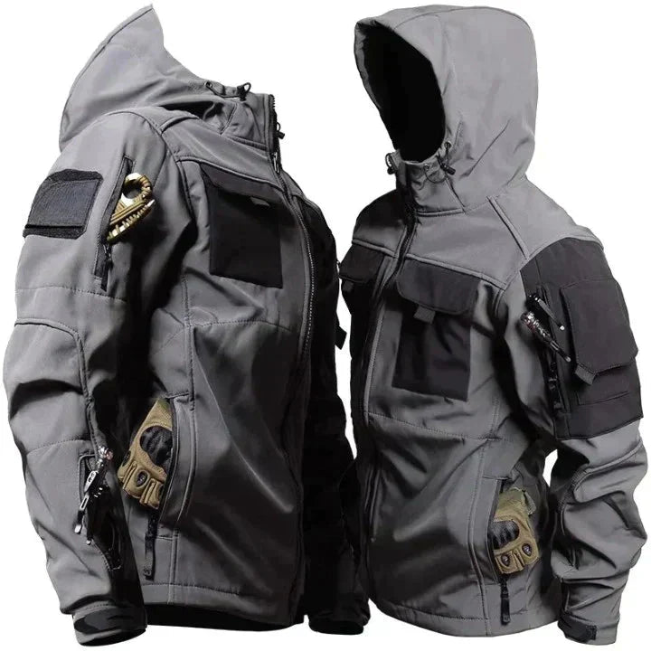 Outdoor-Jacke – wasserdicht – mit Kapuze – Windbreaker-Jacke – Softshell-Jacke für Herren