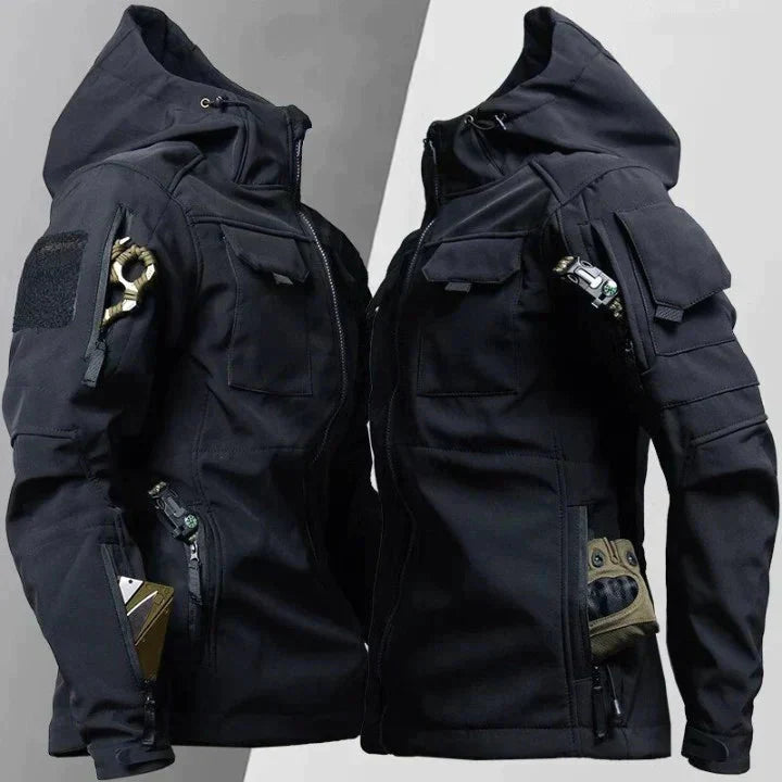 Outdoor-Jacke – wasserdicht – mit Kapuze – Windbreaker-Jacke – Softshell-Jacke für Herren