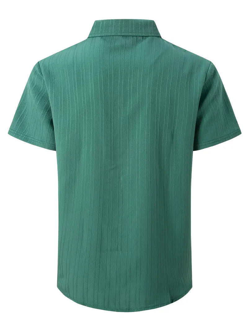 Perry-T-Shirt | Kurzärmeliges Button-up-Hemd für Männer