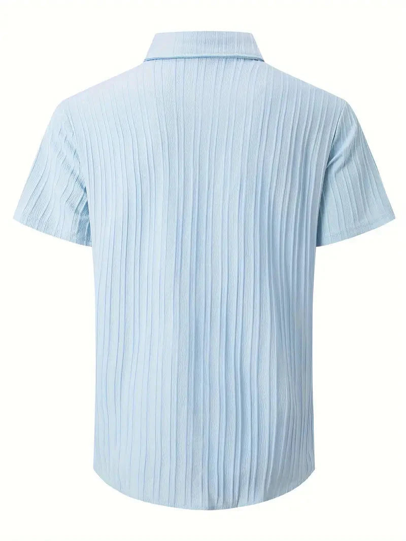Perry-T-Shirt | Kurzärmeliges Button-up-Hemd für Männer