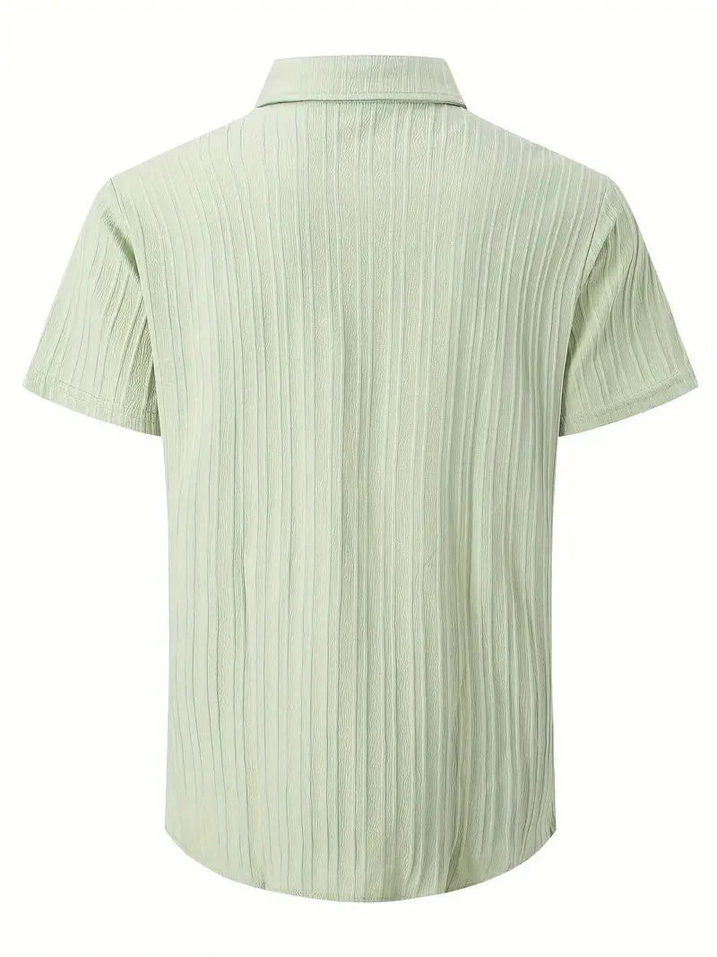 Perry-T-Shirt | Kurzärmeliges Button-up-Hemd für Männer