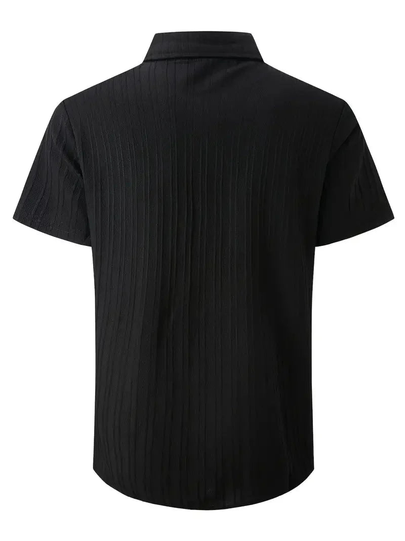 Perry-T-Shirt | Kurzärmeliges Button-up-Hemd für Männer