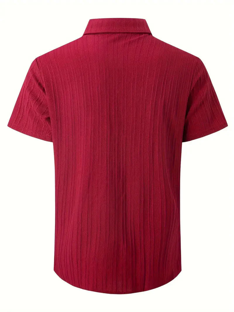 Perry-T-Shirt | Kurzärmeliges Button-up-Hemd für Männer
