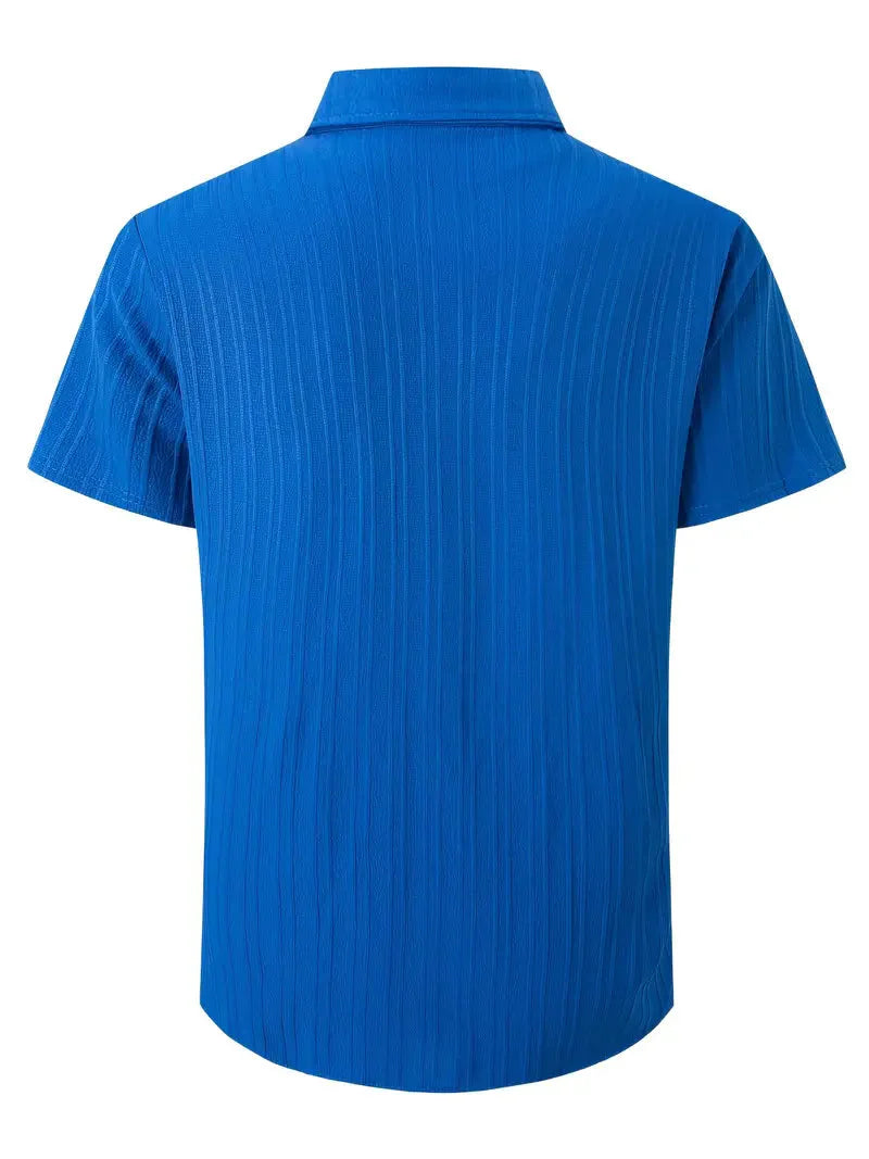 Perry-T-Shirt | Kurzärmeliges Button-up-Hemd für Männer