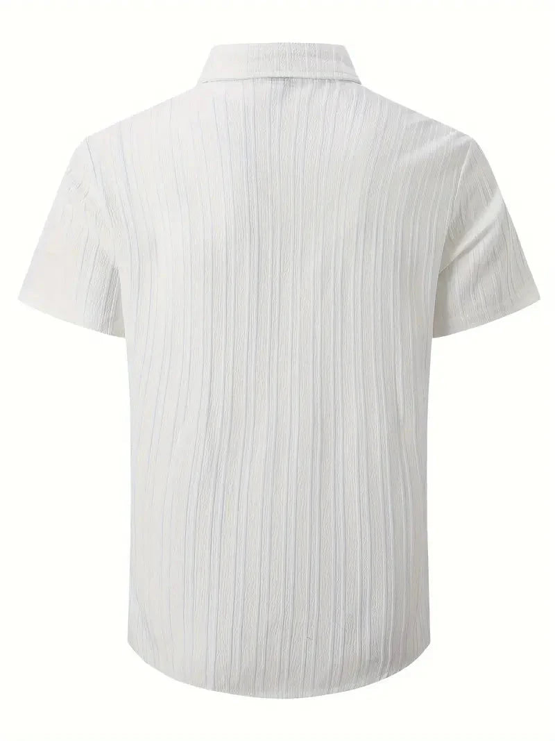 Perry-T-Shirt | Kurzärmeliges Button-up-Hemd für Männer