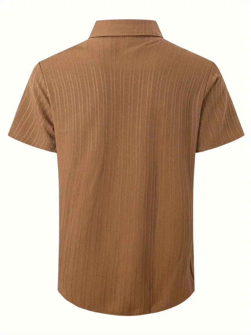Perry-T-Shirt | Kurzärmeliges Button-up-Hemd für Männer
