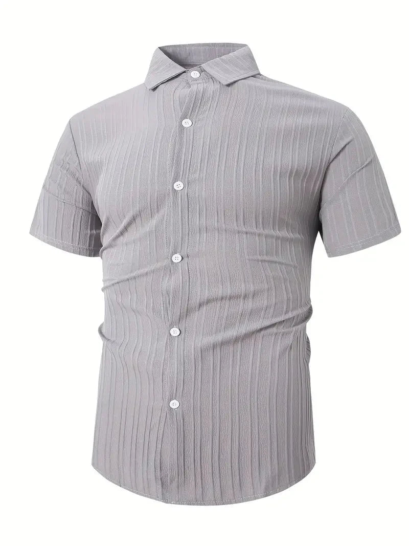 Perry-T-Shirt | Kurzärmeliges Button-up-Hemd für Männer
