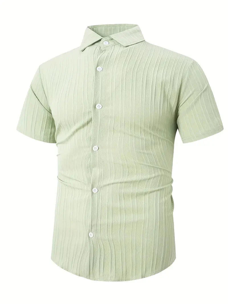 Perry-T-Shirt | Kurzärmeliges Button-up-Hemd für Männer