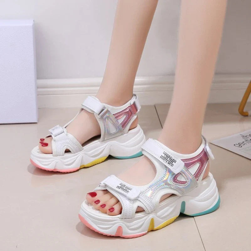 Zary - Bunte Plateau-Sandalen