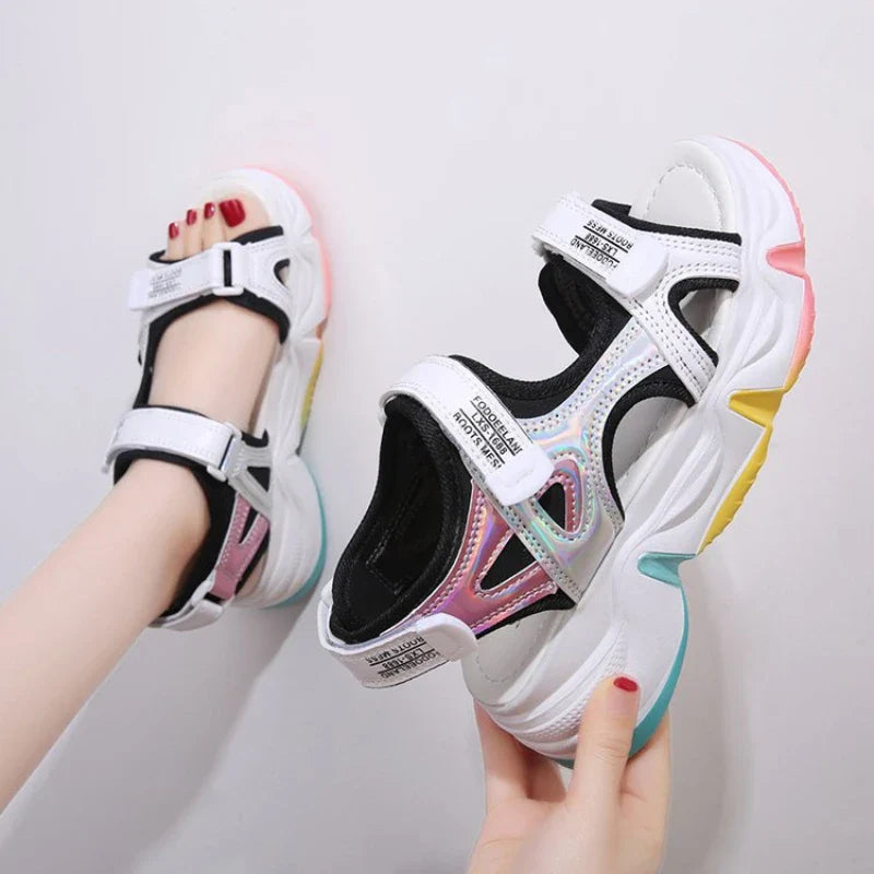 Zary - Bunte Plateau-Sandalen