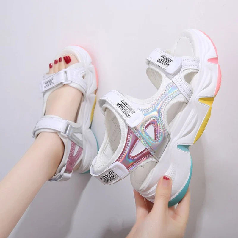 Zary - Bunte Plateau-Sandalen