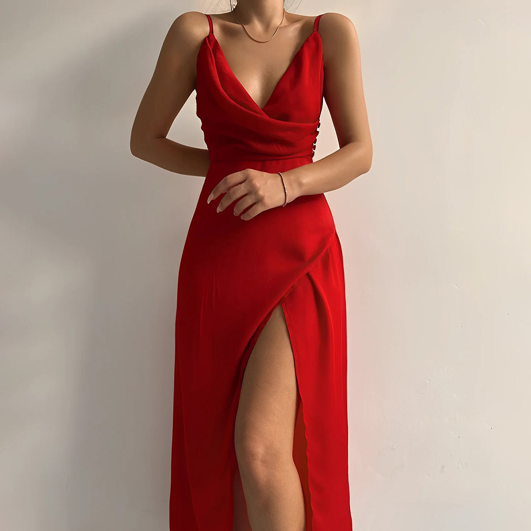 Lillymoda | Alyssa - Elegantes Maxikleid mit Schlitz