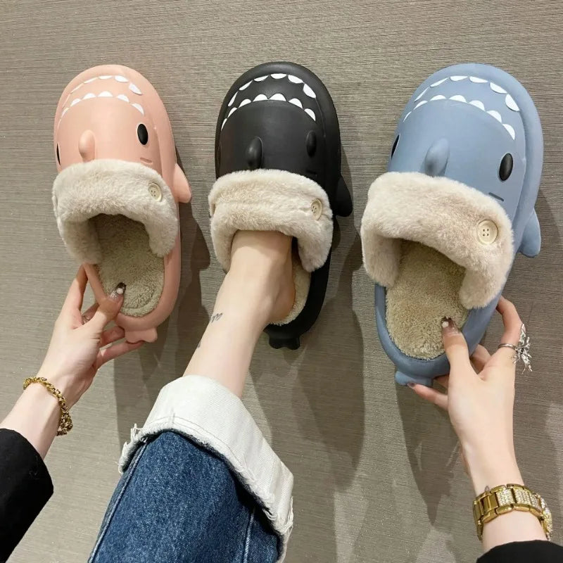 Lillymoda | Fluffy Slides - Rutschfeste Plüsch Innenschlappen