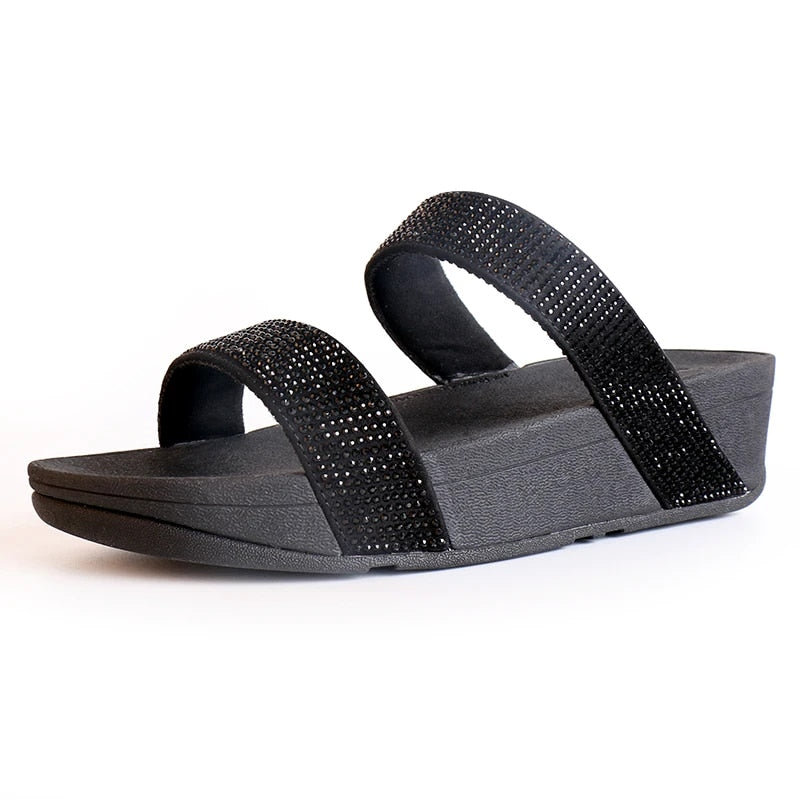 Fabienne - Strass-Besetzte Strand-Sandalen für den Sommer