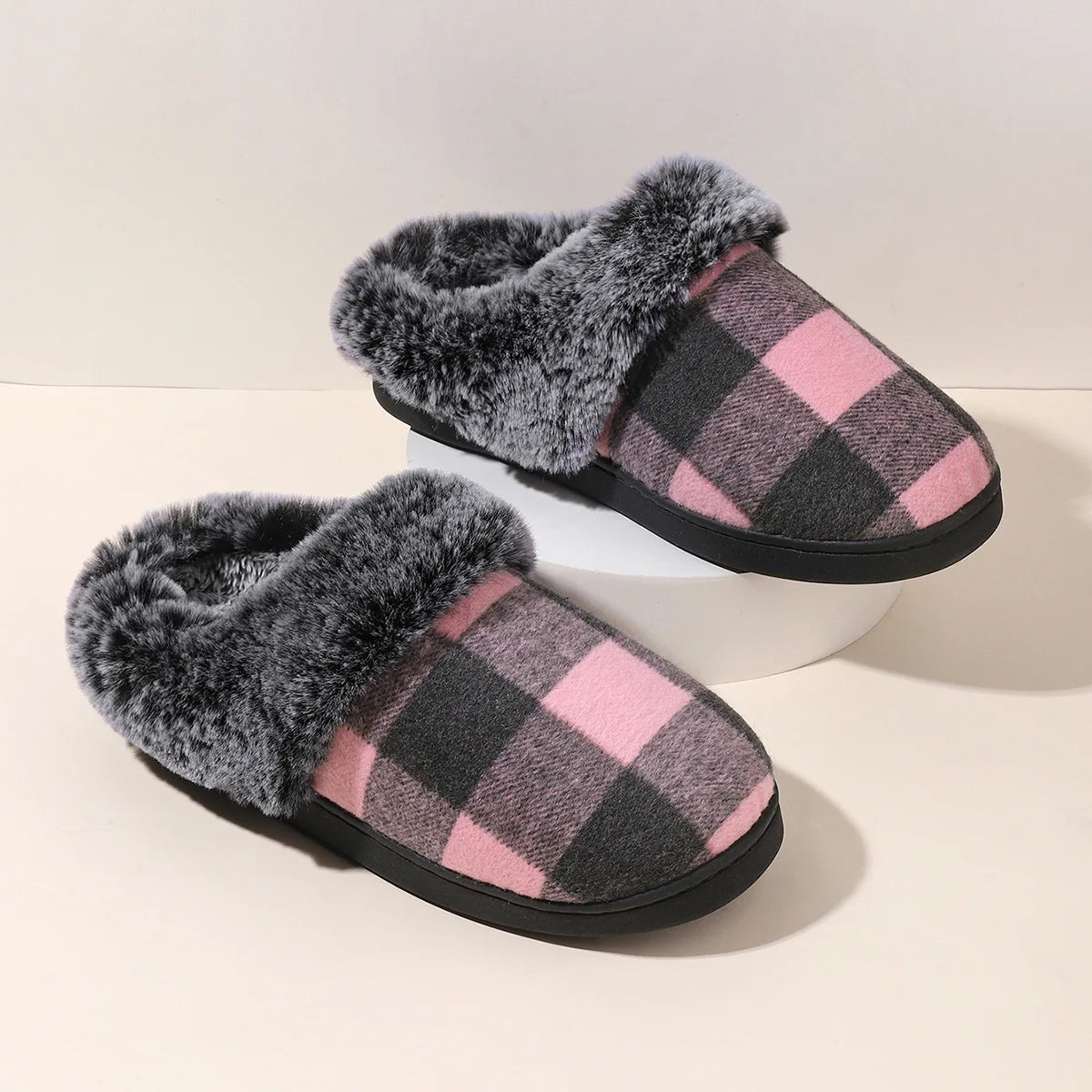 Lillymoda | Cozy Plaid - dicke gemütliche Fleece-Pantoffeln