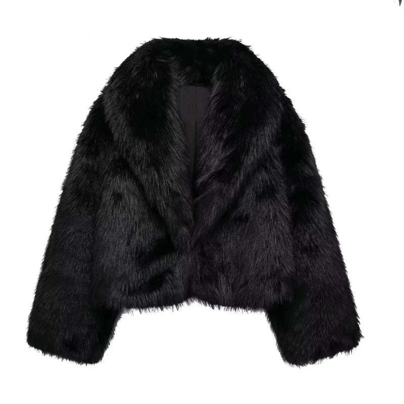 Lillymoda | Ariella - Plüsch Winter Pelzmantel