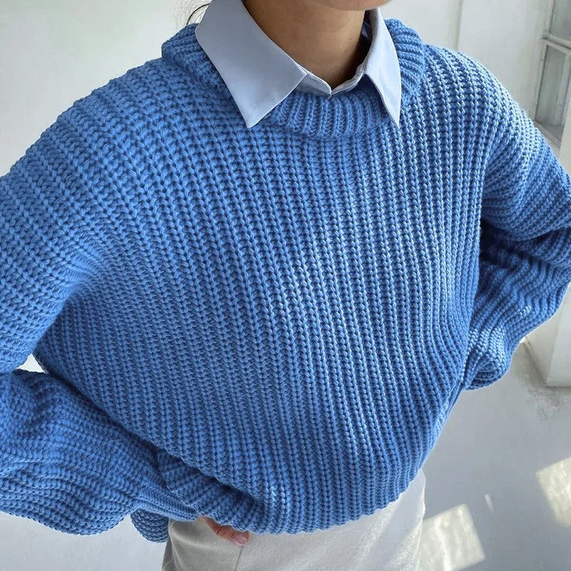 Lillymoda | Jolene – eleganter O-Ausschnitt Strickpullover